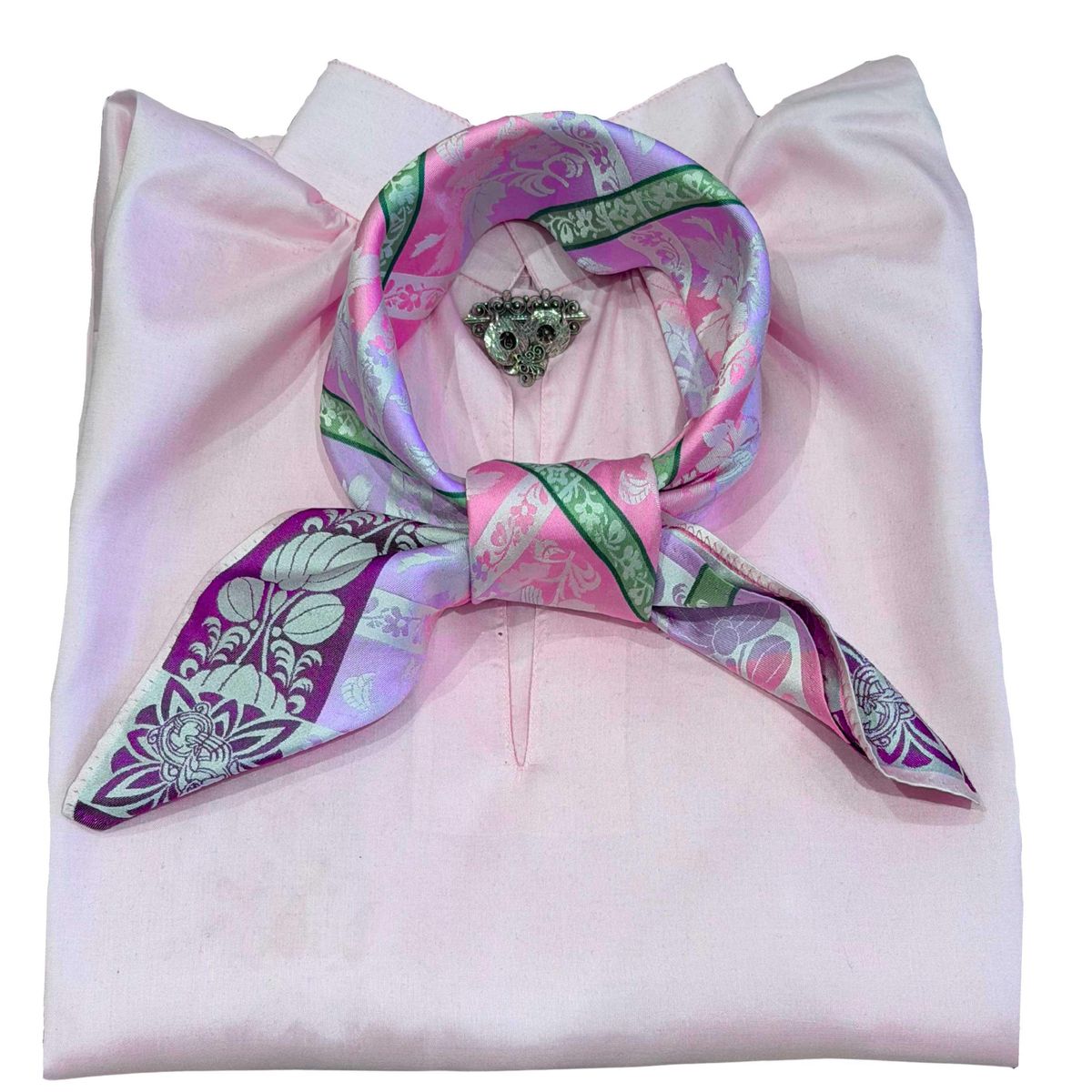 Silkeskjorte lys rosa